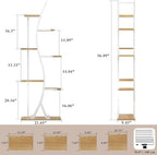 56" Plant Stand Indoor with Grow Lights, 7 Tiered Tall Metal Plant Shelf - Image 2