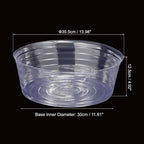 MECCANIXITY Plant Pot Saucer 14 Inch Plastic Round Flower Drip Tray for Indoor Outdoor, Clear Pack of 20 - Image 2