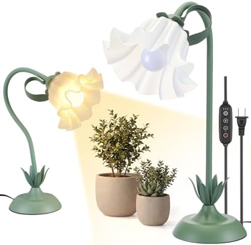 Table Top Grow Light for Indoor Plants – Decorative Desk Plant Light for Succulents Bonsai Cactus, Adjustable Full Spectrum Desktop Grow Lights Cute Table Lamp for Office - Image 2