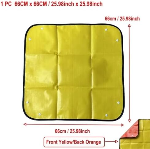 Repotting Mat 1Pc Home Gardening Supplies Planting Mat Potting Pad Foldable Garden Plant Flower Pot Reusable Transplanting Waterproof Mats(Orange 66 X 66CM) - Image 2