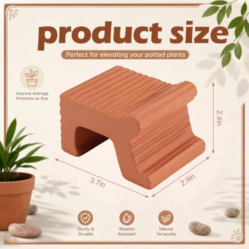 LemonRoad Extra Large Terra Cotta Cement Pot Feet for 20"-30" Pots - Image 2