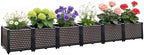Large Planters for Outdoor Plants 14" Tall Planter Box, 94.4"L x 15.7"W by TooCust