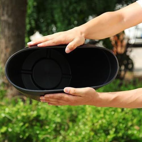HEVIRGO Whiskey Barrel Planter, Plastic Flower Pot for Indoor Outdoor - Image 6