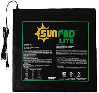SUNPACK SunPad Lite Seedling Heating Mat, Black, 20.75in x 20.75in by SUNPACK