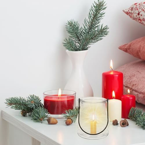 DOITOOL Hanging Glass Candle Holder with Handle 4-Pack Votive Candle Stands for Indoor Outdoor Home Decor Hydroponic Planters Tea Light Holders for Weddings Parties - Image 5