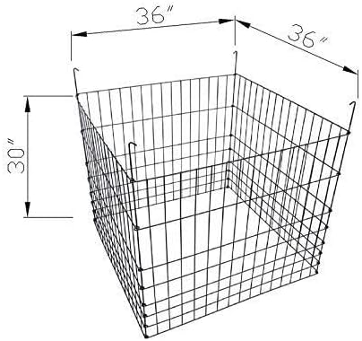 Garden Wire Compost Bin 36x36x30 inches, Black, Garden Bed Fencing - Image 3