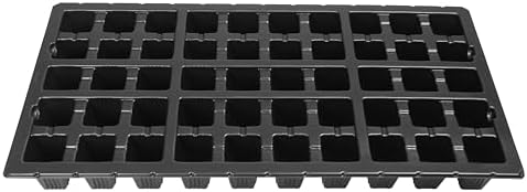 SUNPACK 21" x 11" Heavy Duty 50-Cell Square Insert, Black, 2.5" (Pack of 10) - Ideal for Greenhouses or Indoor Gardening - Holds Up to 50 Different Seeds - Image 2