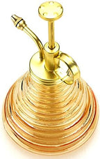 Plant Mister- Amber Color Glass Bottle & Brass Sprayer (Matt Gold) - Image 5