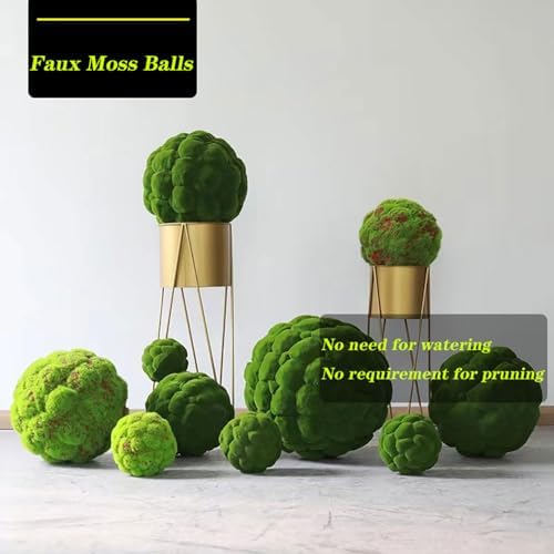 Green Grass Decorative Balls Dia 12in, Artificial Plant Topiary Ball, Faux Moss Balls Decorative, Simulated Plant Topiary Ball, Handmade Sphere Moss Hanging Balls - Image 6