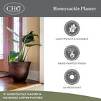 13" Honeysuckle Planter in Bamboo - Image 4