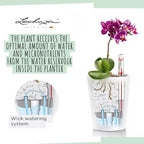 Lechuza MINI-DELTINI Scarlet Red High Gloss, Self-Watering Small Indoor Planter, H5.1 L3.9 W3.9 in - Image 6