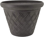 PSW Pot Collection Basket Weave Planter Pot for Indoor and Outdoor Plants and Gardens, 18-inch, Dark Charcoal - Image 4