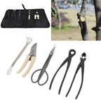 5PCS Bonsai Tool Kit, Carbon Steel Professional Bonsai Starte Set Tree Pruning Tools Cutter Scissor for Potted Plant Pruning - Image 4