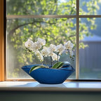 Bonsai Tree Pot - Ceramic Planter Pot with Drainage Hole 12 Inch Bonsai Pots Decorative Orchid Succulent Plant Pots for Indoor Outdoor Plants Blue - Image 5
