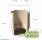 Veradek Mod Series Medium Planter - Round Outdoor Planter with Shelf - Image 2