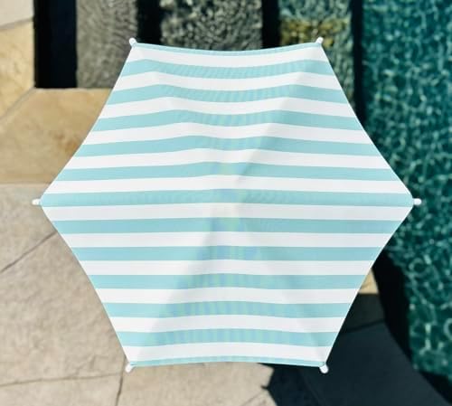 Fixed Plant Shade for Potted Plants 28" x 30" Outdoor Container Sun Shade Cover Premium Fabric Canopy with Fiberglass Frame & Soil Anchor Stripes & Solids Assembly Required - Image 2