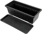 JOIKIT 17 Inches Black Plastic Planter Box, 6 Packs, Good Drainage, Indoor Outdoor Usage, for Garden, Windowsill, Patio, Balcony - Image 5