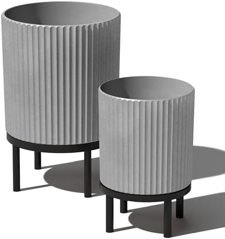 Veradek Demi Series Raised Duo Planters - Set of 2 Planters with Stands by VeradekOutdoor