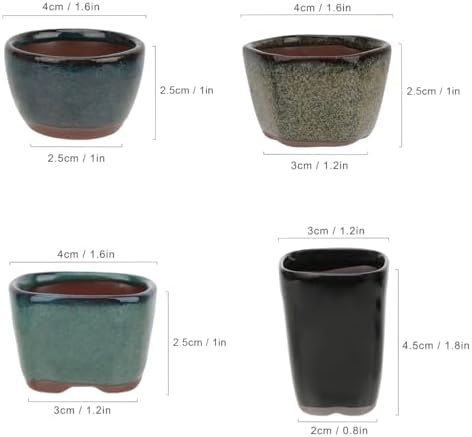Bonsai Planter 20 pc Mini Glazed Pots Succulent 1.6 Inch - Image 2