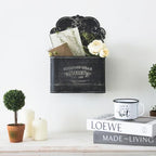 All Chic Black Metal Wall Planter - Outdoor Indoor Hanging Rustic Mount for Farmhouse Decor - Image 5
