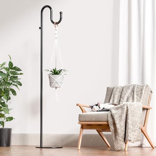74" Shepherds Hook Stand: Hanging Bird Feeders, Plants, and Wind Chimes - Image 3