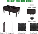 Elevated Planters Raised Garden Beds Plastic, Vegetables Plant Raised Bed Kits, Set of 2 Flowers Vegetables Growing Box with Legs & Drainage Holes for Garden Patio Balcony Restaurant, Espresso - Image 6