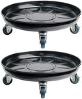 Plant Caddy with Wheels 16 Inch 3 Pack, Heavy Duty Metal Plant Stand & Dolly with Lockable Casters, Holds 230 lbs for Indoor Outdoor Large Flower Pots, Black by Kaoolaa