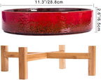 ARTKETTY Succulent Pots - 11 Inch Large Bonsai Pots with Drainage - Image 4