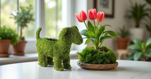 Deco Moss Animals, Puppy, 13in - Image 4