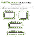 G GOOD GAIN Raised Garden Bed Outdoor, 4-in-1 Modular Metal Planter, Grey - Image 2