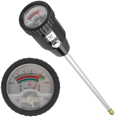 Soil pH Meter & Moisture Meter, 300mm Long Electrode, Soil Tester for Garden, Lawn, Farm, Indoor & Outdoor Use, No Battery Needed by Unknown