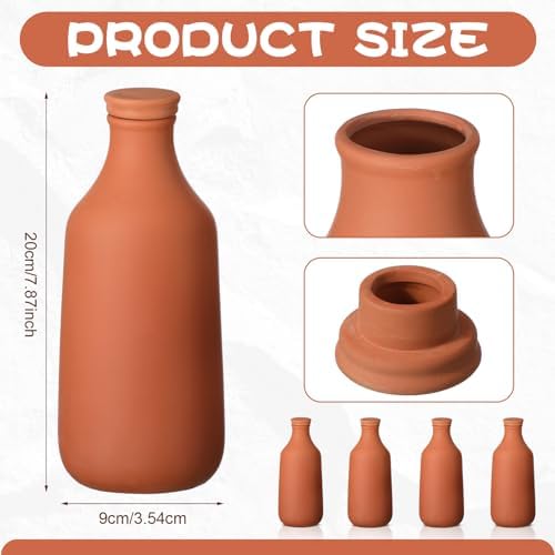 DoubleFill Ollas Terracotta Watering Pots, 24 oz, 4 Pcs - Image 2