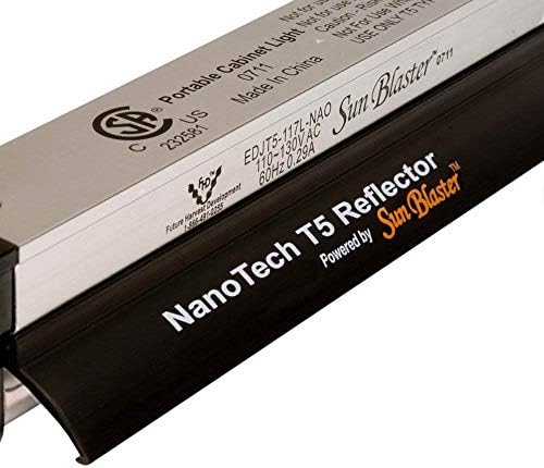 SunBlaster SL0900304 54 Watt 6400K 4' 120V Hydroponic Grow Light Lamp Ballast Fixture with NanoTech T5HO Reflector for Indoor Home Gardens, 4 Pack - Image 6