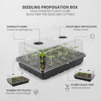 Easy-Use Seedling Propagation Box with Clear High Dome, Black PET Tray for Indoor Gardening, Seeds and Cuttings (1 Pack) - Image 4