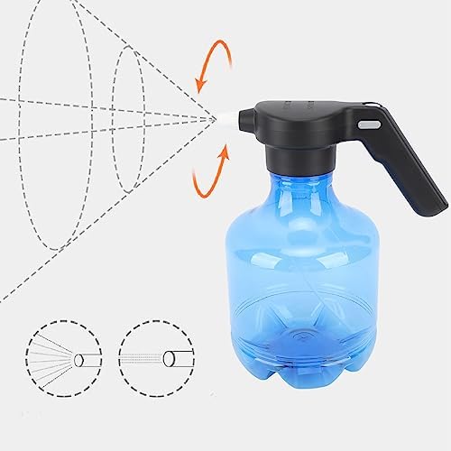 FLEXMAN 3L Electric Spray Bottle, Transparent Rechargeable High Pressure Plant Mister, Electric Water Sprayer for Watering Flowers Garden Cleaning (Blue) - Image 7