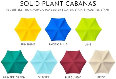 Fixed Plant Shade for Potted Plants 28" x 30" Outdoor Container Sun Shade Cover Premium Fabric Canopy with Fiberglass Frame & Soil Anchor Stripes & Solids Assembly Required - Image 5