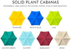 Fixed Plant Shade for Potted Plants 28" x 30" Outdoor Container Sun Shade Cover Premium Fabric Canopy with Fiberglass Frame & Soil Anchor Stripes & Solids Assembly Required - Image 6