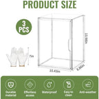 3 Pcs Mini Greenhouse for Indoor Clear Tabletop Stackable Greenhouse with Gloves Portable Acrylic Plant Green House with Magnetic Waterproof Door for Plants Grow Warmer, Seed Starting - Image 2