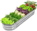 GADI 67-Inch Galvanized Raised Garden Bed, Metal Planter Box for Vegetables and Flowers, Large Outdoor Gardening Kit, Easy DIY Assembly, Weather-Resistant & Rust-Proof by GADI