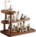 Brown Pine Wood Perfume Organizer, Perfume Display Vanity Storage Stand by GDQ