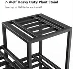 Metal Heavy Duty Plant Stand Indoor Outdoor,7-Tier Tall Plant Stands Holder,Wrought Iron Plant Shelves for Multi Large Pots,Black Tiered Flower Display Riser for Living Room,Patio,Balcony - Image 4