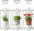 Railing Hanging Plant Pot Holder - Fits 10in Round Pots, 4-Pack - Image 7