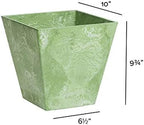 Novelty 35101 Artstone Ella Square Planter, 10-Inch, Sage - Image 3