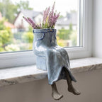 Leggy Pot Funny Planter Set, 2 Pack Resin Hanging Leg Flower Pots, Sculpture Fun Unique Carved Cute Skirt Shape Suitable for Modern Indoor Outdoor Plant Lovers Succulents, Bonsai, Desktop Decor - Image 4