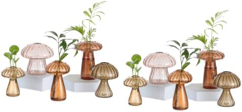 Glasseam Mushroom Plant Propagation Station, 10Pcs Small Glass Vases Bulk by Glasseam