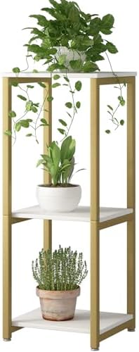3 Tier Plant Stand Indoor Corner Tall Square Shape Plant Shelf by YIZAIJIA