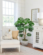 GnFlus Large Artificial Monstera Plant in Pot, 4ft Fake Palm Tropical Split Leaf Tree with UV Protection Faux Monstera Plant for Indoor Outdoor Home Office Garden Decoration, 13 Leaves - Image 4