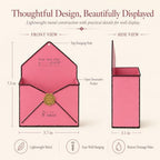 7.3 Inch Metal Envelope Wall Planter Farmhouse Decor Retro Pink - Image 5