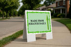 Macramé Plant Hangers St. Patrick's Day Irish Clover Sage Green Up Arrows A-Frame Single Sided 23x23 in. Yard Road Sign by WorkHouseSigns