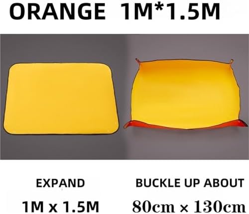 Repotting Mat Planting Mat Gardening Potting Pad Foldable Garden Plant Flower Pot Transplanting Waterproof Mats Plant Accessories 50cm-150cm(Orange 100cmx150cm) - Image 2